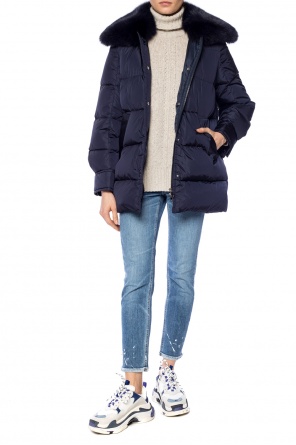 'mesange' quilted down jacket with detachable collar, zdjęcie 2 'mesange' quilted down jacket with detachable collar od Moncler